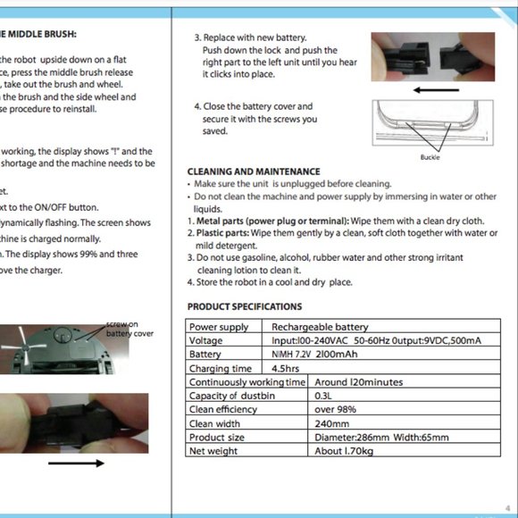 Pyle Pure Clean Smart Robot Vacuum Sweeper Cleaner PUCRC17 - Picture 10 of 10